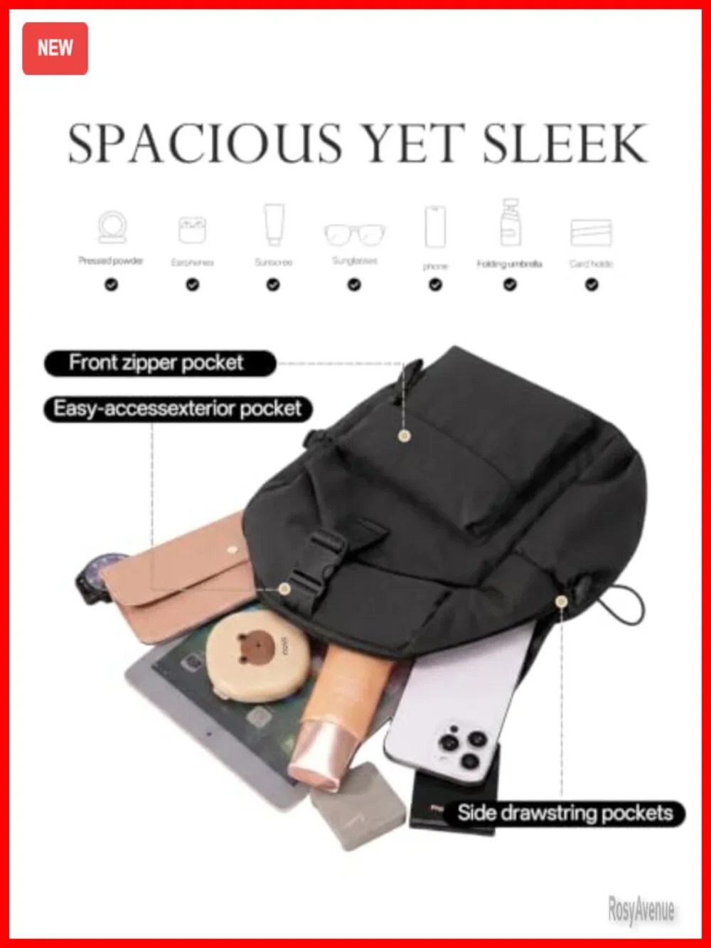 Water-Resistant Nylon Mini Backpack Purse, Convertible Crossbody Sling Bag